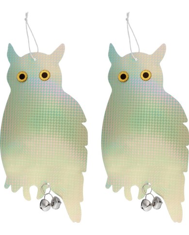 Plašič vtákov Strend Pro, sova, reflexná, s rolničkou, 41,5x20 cm, bal. 2 ks