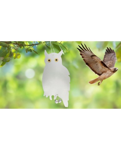 Plašič vtákov Strend Pro, sova, reflexná, s rolničkou, 41,5x20 cm, bal. 2 ks