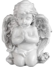 Dekorácia MagicHome, Modliaci anjelik, polyresin, na hrob, 9x7,5x11 cm