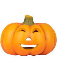 Dekorácia MagicHome Nature, Tekvica široká, terakota, 13,5x13x9,6 cm