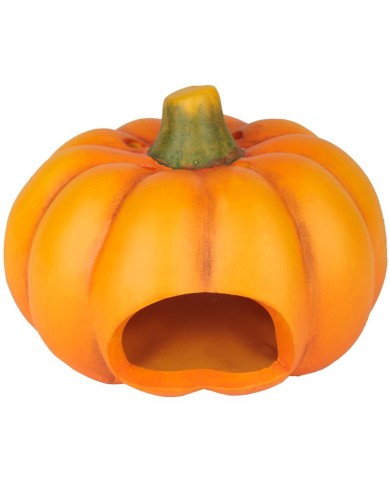 Dekorácia MagicHome Nature, Tekvica široká, terakota, 13,5x13x9,6 cm