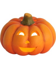 Dekorácia MagicHome Nature, Tekvica široká, terakota, 13,5x13x9,6 cm