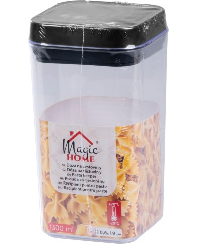 Dóza MagicHome, so silikónovým tesnením, 1300 ml, 106x106x190 mm, stohovacia