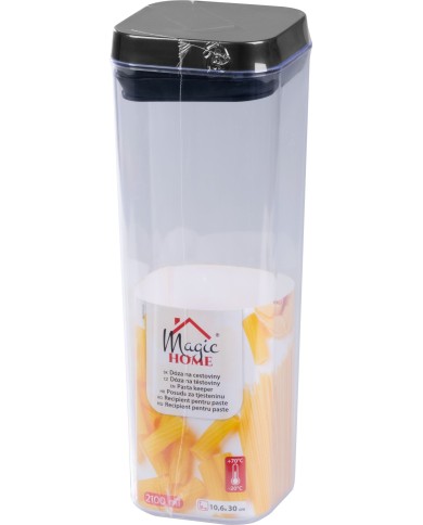Dóza MagicHome, so silikónovým tesnením, 2100 ml, 106x106x300 mm, stohovacia