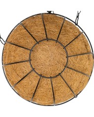 Vešiak Strend Pro, držiak na kvetináč, oceľ/kokos, visiaci, s retiazkou a háčikom, 25 cm