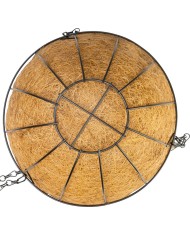 Vešiak Strend Pro, držiak na kvetináč, oceľ/kokos, visiaci, s retiazkou a háčikom, 30 cm