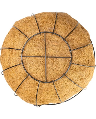 Vešiak Strend Pro, držiak na kvetináč, oceľ/kokos, visiaci, s retiazkou a háčikom, 40 cm