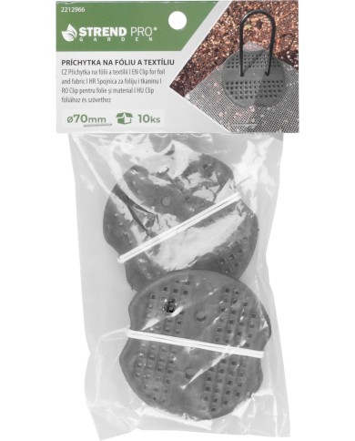Príchytka Strend Pro, na fóliu a textíliu, upevňovacia, záhradná, 7 cm, bal. 10 ks
