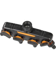 Rozbočovač Strend Pro Garden, spojka, záhradný, 4-way, s ventilmi