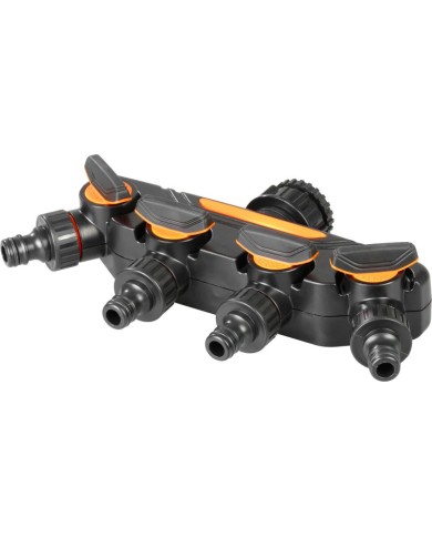 Rozbočovač Strend Pro Garden, spojka, záhradný, 4-way, s ventilmi
