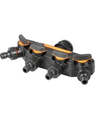 Rozbočovač Strend Pro Garden, spojka, záhradný, 4-way, s ventilmi