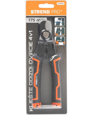 Kliešte Strend Pro, 175 mm, štikacie, na lanká, káble a drôt, krimpovacie