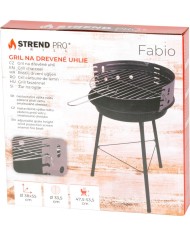 Gril Strend Pro Fabio, BBQ, na drevené uhlie, 38x38x55 cm