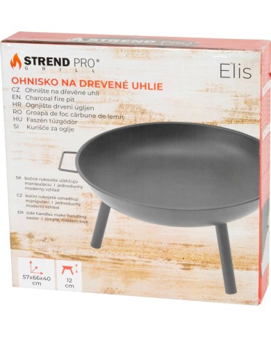 Ohnisko Strend Pro Elis, BBQ, kovové, okrúhle, 57x66x40 cm
