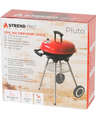 Gril Strend Pro Pluto, BBQ, na drevené uhlie, 36x46,5x71 cm