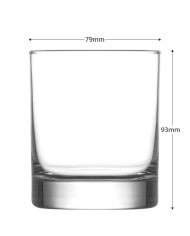 Pohár Ada, LAV, sklenený, na whisky, 320 ml, 79x93 mm, bal. 6 ks