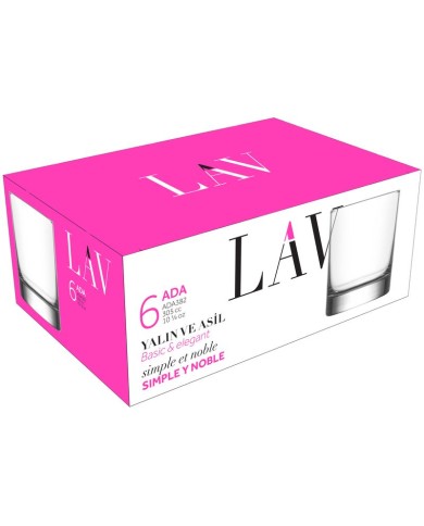Pohár Ada, LAV, sklenený, na whisky, 320 ml, 79x93 mm, bal. 6 ks