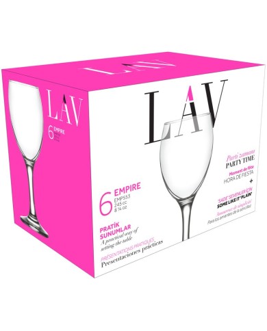 Pohár Empire, LAV, sklenený, na víno, 245 ml, 63x169 mm, bal. 6 ks
