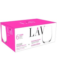 Pohár Gaia, LAV, sklenený, na vodu, 475 ml, 70x111 mm, bal. 6 ks