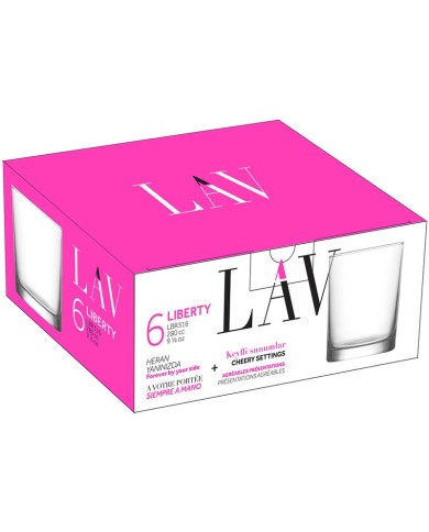 Pohár Liberty, LAV, sklenený, na whisky, 280 ml, 74x88 mm, bal. 6 ks