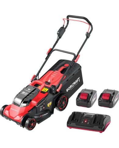 Kosačka Worcraft CLM-S40LiBL ShareSYS, 2x20V Li-Ion, 430 mm, 45 lit., bezuhlíková, SET 2x4.0 Ah akumulátor + rýchlonabíjačka