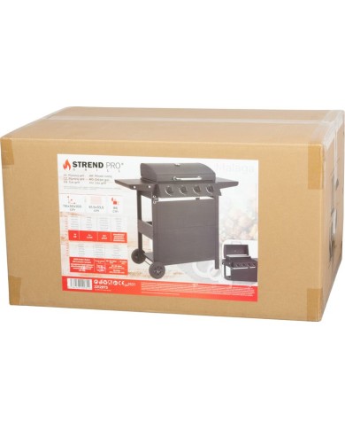 Gril Strend Pro Malaga, BBQ, plynový, 4 horáky