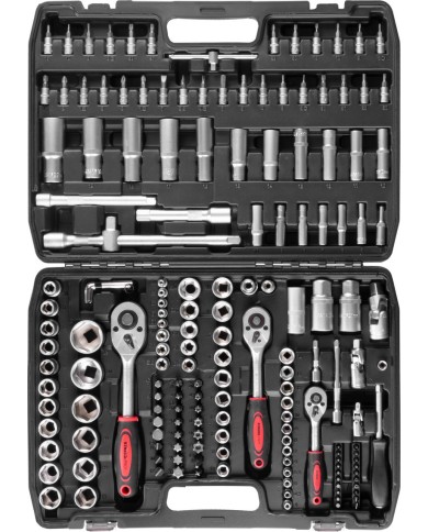 Sada náradia Strend Pro, 172 dielna, hlavice, bity, račňa, v kufri