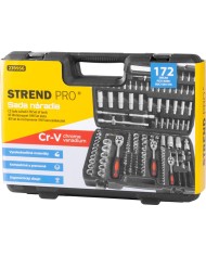 Sada náradia Strend Pro, 172 dielna, hlavice, bity, račňa, v kufri