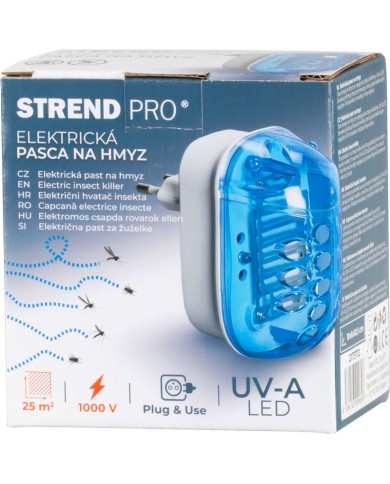 Pasca Strend Pro Beetle, lapač na hmyz a komáre, elektrická, do zásuvky, UV a LED lampa