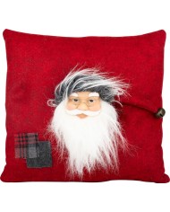 Vankúš MagicHome Vianoce, Santa, červený, 30x30 cm