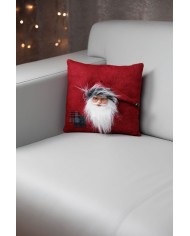 Vankúš MagicHome Vianoce, Santa, červený, 30x30 cm