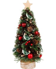 Stromček MagicHome Vianoce, na podstavci, s hviezdou, 18x40 cm