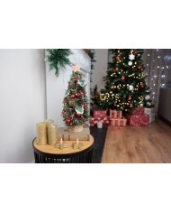 Stromček MagicHome Vianoce, na podstavci, s hviezdou, 18x40 cm