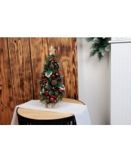 Stromček MagicHome Vianoce, na podstavci, s hviezdou, 18x40 cm