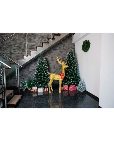 Stromček MagicHome Vianoce Belo, jedľa v jute, zasnežené konce, extra hustý, 60 cm