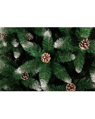 Stromček MagicHome Vianoce Albero, jedľa, zasnežené konce, so šiškami, 210 cm