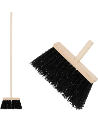 Metla Geco Indust Black WH, 240 mm, priemyselná, čierna, s násadou 1200 mm