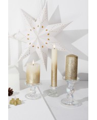 Stojan na sviečku MagicHome Vianoce, sklo, 5,5x5,5 cm