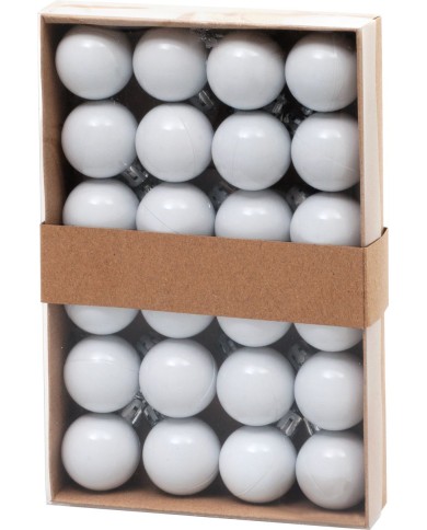 Gule MagicHome Vianoce, 24 ks, sada, biele, na vianočný stromček, 3 cm