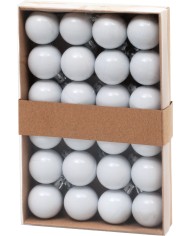 Gule MagicHome Vianoce, 24 ks, sada, biele, na vianočný stromček, 3 cm