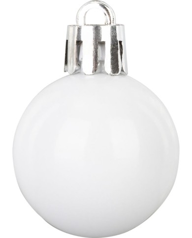 Gule MagicHome Vianoce, 24 ks, sada, biele, na vianočný stromček, 3 cm