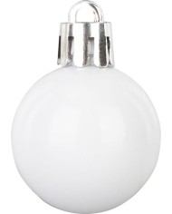 Gule MagicHome Vianoce, 24 ks, sada, biele, na vianočný stromček, 3 cm