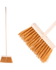 Metla Geco Indust Brown WH, 250 mm, priemyselná, hnedá, s násadou 1200 mm