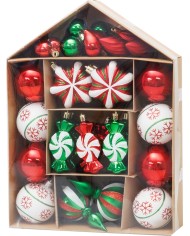 Gule MagicHome Vianoce, sada, 32 ks, červená-zelená-biela, mix, na vianočný stromček