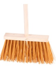 Metla Geco Indust Brown WH, 250 mm, priemyselná, hnedá, s násadou 1200 mm