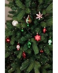 Gule MagicHome Vianoce, sada, 32 ks, červená-zelená-biela, mix, na vianočný stromček