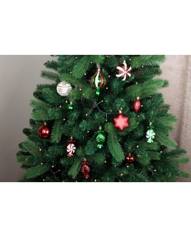 Gule MagicHome Vianoce, sada, 32 ks, červená-zelená-biela, mix, na vianočný stromček