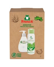 Súprava darčeková Frosch Sensitive, Aloe Vera, sprchový gél a tekuté mydlo, 2x 300 ml
