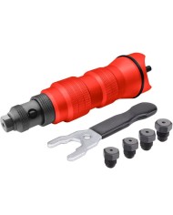 Nadstavec na vŕtačku Strend Pro Premium, 1/4", 2,4 - 6,4 mm nitovací, pre trhacie nity, v kufri