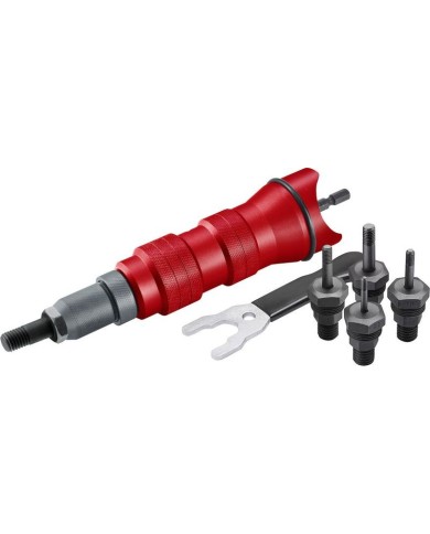 Nadstavec na vŕtačku Strend Pro Premium, 1/4", M3 - M10, nitovací, pre maticové nity, v kufri